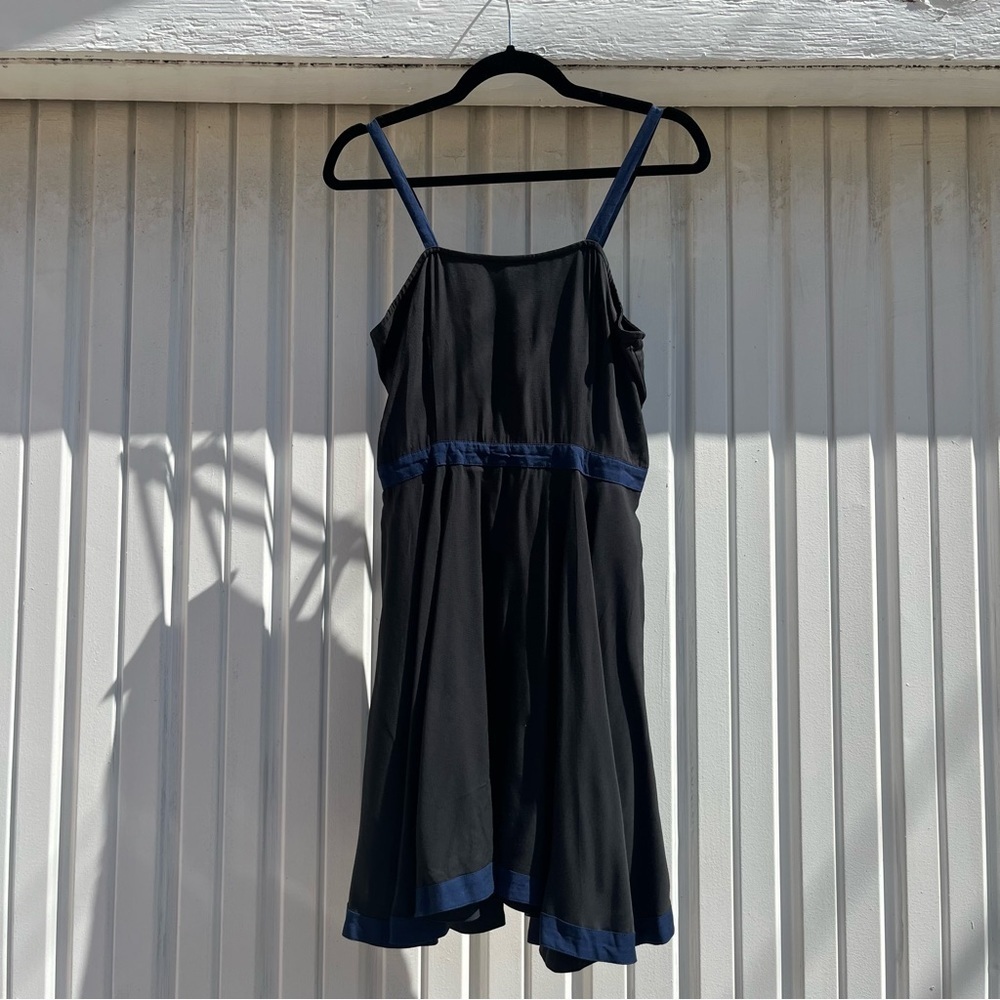 NWT SAMANTHA PLEET black contrast detail sleeveless mini dress